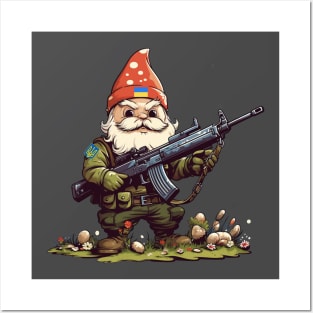 Military Gnome Ukraine Posters and Art